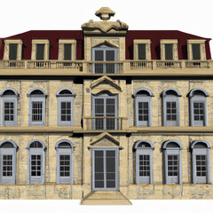 Fototapeta na wymiar Classic Baroque Manor Exterior