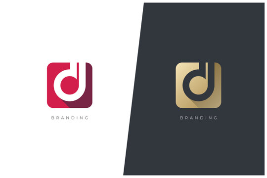 D Letter Logo Vector Concept Icon Trademark. Universal D Logotype Brand