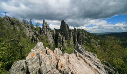 Mount Perya, Taganay, Ural, Russia.