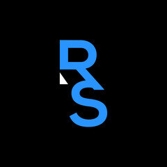 Initial Letter RS Logo Design Vector Template.