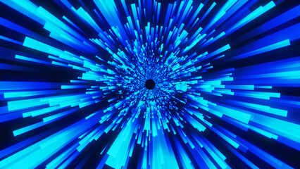 Abstract Data line Stream Digital Network Tunnel Technology VJ Loop Infinity Zoom Neon Light Background