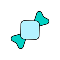 Candy vector icon. Flat colorful sweets logo with lines. Candies in thin style.