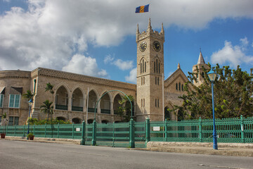 Parliament Building in Bridgetown, Barbados, Caribbean. This is the third oldest Parliament of the British Commonwealth. - obrazy, fototapety, plakaty