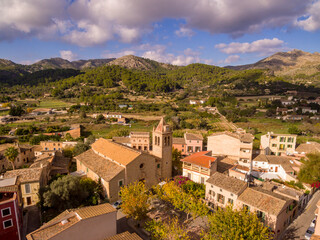 Fototapeta na wymiar Iglesia del Sant Crist , siglo XIX, S'Arracó, término de Andratx, Mallorca, balearic islands, Spain