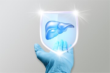 Protecting patient`s health and recovery concept. Doctor hand.