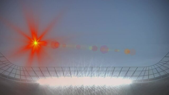 Animation of light spots over stadium