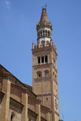 Fototapeta na wymiar Medieval cathedral of Crema, Italy