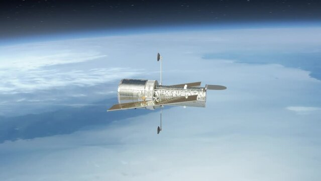 Space Telescope orbiting the Earth.