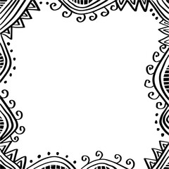 Decorative frame ornament line art 