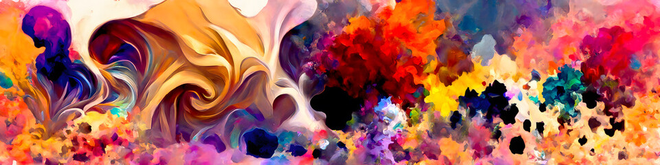 Amazing abstract art of fluid ocean and natural luxury, background design and creative template, tender and dreamy design.