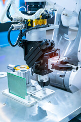 industrial robotic arm manipulator, Manufacturing, engineering, futuristic, ai, technology concept