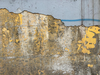 Old weathered plaster wall texture, Old dirty flaky wall with destroyed plaster, grunge surface texture background