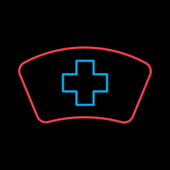 Nurse hat vector icon. Medical sign