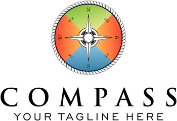 vector compass logo design