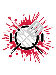 Tropfen Kohlegrill Farbklecks Grillmeister 