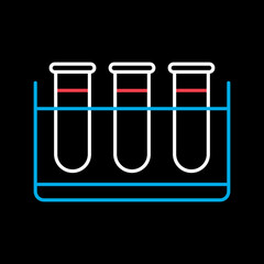 Test tubes vector icon. Medical sign