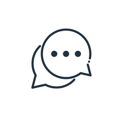 Message icon isolated on a white background.  Chat symbols for web and mobile apps.
