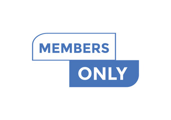 Obraz premium Members only Colorful label sign template. Members only symbol web banner 