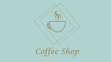 Modern Coffee cup logo. Coffee house label 