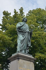 Nicolaus Copernicus monument in city of Torun in Poland