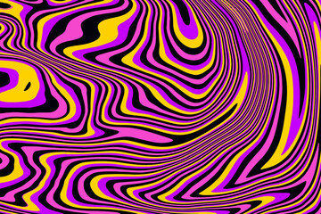 Trippy organic geometric background with warped colorful fluid lines.