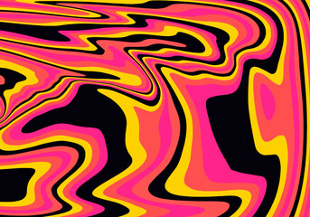 Trippy organic geometric background with warped colorful fluid lines.