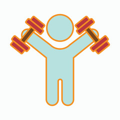 weight lifting icon, weight vector, dumbbell illustration