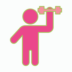 weight lifting icon, weight vector, dumbbell illustration