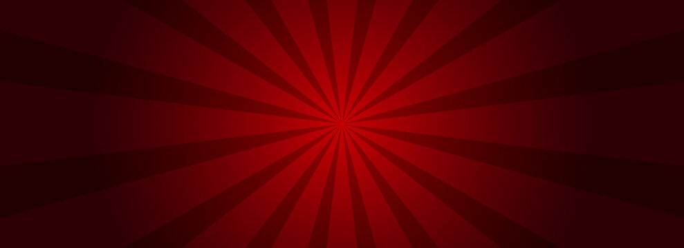 Circus Red Poster With Rays