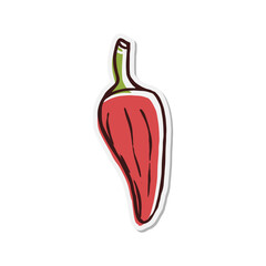 vector illustration of pepper object isolated on white background - pepper sticker