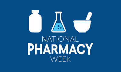 National Pharmacy Week is observed every year in October. to raise your patients and colleagues awareness about the vital role pharmacists play on the healthcare team. Vector illustration