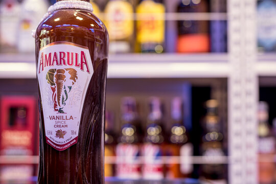 Amarula, a cream liqueur from South Africa, for sale at a liquor store.