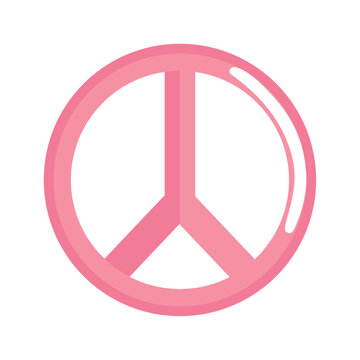 peace symbol hippie style