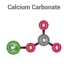 chemistry compound of calcium carbonate (CaCO3) - obrazy, fototapety, plakaty