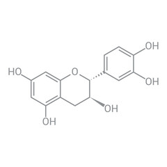 Fototapeta premium chemical structure of Catechin (C15H14O6)