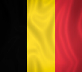 Fototapeta premium Illustration waving state flag of Belgium