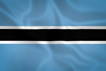 Obraz premium Illustration waving state flag of Botswana