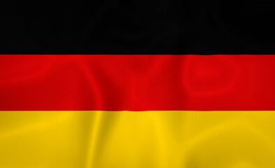 Illustration waving state flag of Germany
