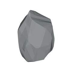 Vector of 3d stone in monochrome color.