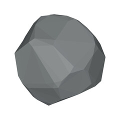 Vector of 3d stone in monochrome color.