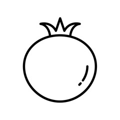 Tomato icon vector illustration in outline style. Vegetable sign