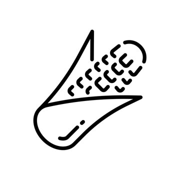 recommend clip art: Corn icon vector illustration in outline style. Vegetable sign
