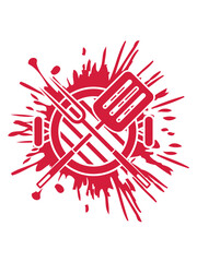 Kohlegrill Tropfen Farbklecks Grillmeister 