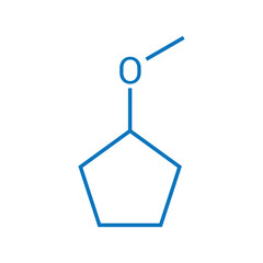 chemical structure of Cyclopentyl methyl ether (C6H12O)