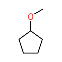 chemical structure of Cyclopentyl methyl ether (C6H12O)