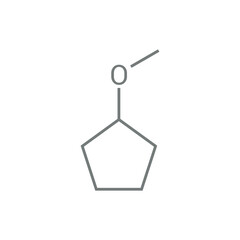 chemical structure of Cyclopentyl methyl ether (C6H12O)