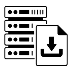 Remote Down Time Vector Icon Design, Cloud Processing Symbol, Computing Services Sign, Web Services and Data Center stock illustration, Server Download area Concept