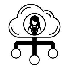Resource hierarchy manager Concept Vector Icon Design, Cloud Processing Symbol, Computing Services Sign, Web Services and Data Center stock illustration