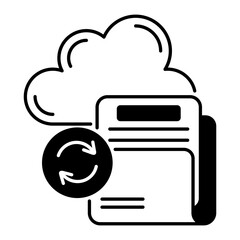 data defragmentation or reorganizing Vector Icon Design, Cloud Processing Symbol, Computing Services Sign, Web Services and Data Center stock illustration, Rotation circle technology Concept