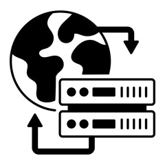 Proxy or anonymous VPN Vector Icon Design, Cloud Processing Symbol, Computing Services Sign, Web Services and Data Center stock illustration, Content Delivery Network Concept